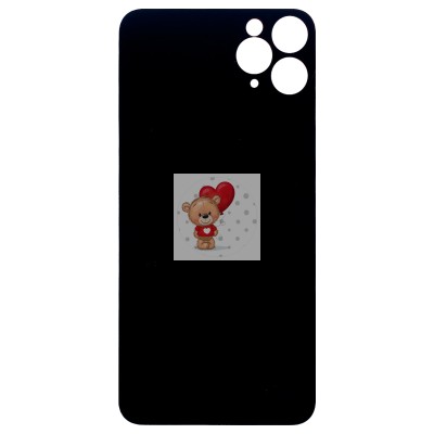 Задняя крышка для Applе iPhone 11 Pro Max (золото) (стекло, узкий вырез под камеру, логотип)