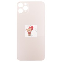 Задняя крышка для iPhone 11 Pro Max Золото (стекло, широкий вырез под камеру, логотип) - Премиум Задняя крышка для iPhone 11 Pro Max Золото (стекло, широкий вырез под камеру, логотип) - Премиум