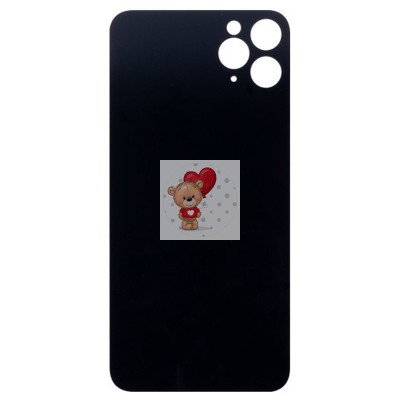 Задняя крышка для iPhone 11 Pro Max Золото (стекло, широкий вырез под камеру, логотип) - Премиум
