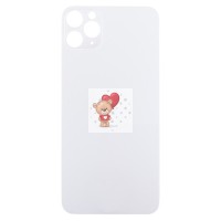 Задняя крышка для iPhone 11 Pro Max Белый (стекло, широкий вырез под камеру, логотип) - Премиум Задняя крышка для iPhone 11 Pro Max Белый (стекло, широкий вырез под камеру, логотип) - Премиум