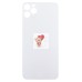 Задняя крышка для iPhone 11 Pro Max Белый (стекло, широкий вырез под камеру, логотип) - Премиум