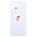 Задняя крышка для Apple iPhone 12 Pro Max Белый (стекло, узкий вырез под камеру, логотип) - Премиум