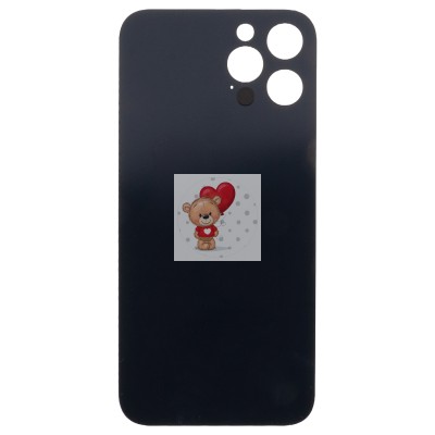 Задняя крышка для Apple iPhone 12 Pro Max Белый (стекло, узкий вырез под камеру, логотип) - Премиум