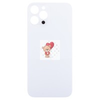 Задняя крышка для iPhone 12 Pro Max Белый (стекло, широкий вырез под камеру, логотип) - Премиум Задняя крышка для iPhone 12 Pro Max Белый (стекло, широкий вырез под камеру, логотип) - Премиум