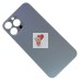 Задняя крышка для iPhone 13 Pro Max Голубой (стекло, широкий вырез под камеру, логотип) - Премиум