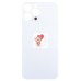 Задняя крышка для iPhone 13 Pro Max Белый (стекло, широкий вырез под камеру, логотип) - Премиум