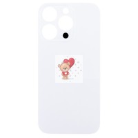 Задняя крышка для Apple iPhone 14 Pro Max Белый (стекло, узкий вырез под камеру, логотип) - Премиум Задняя крышка для Apple iPhone 14 Pro Max Белый (стекло, узкий вырез под камеру, логотип) - Премиум