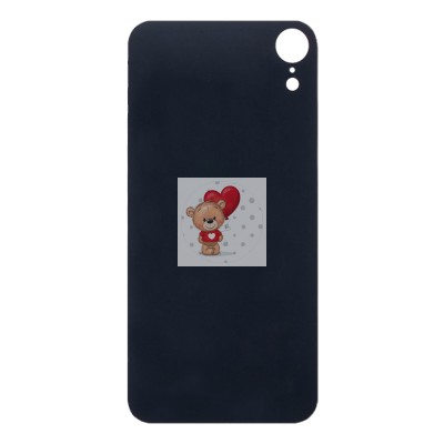 Задняя крышка для iPhone Xr Коралловый (стекло, широкий вырез под камеру, логотип) - Премиум