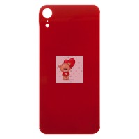 Задняя крышка для iPhone Xr Красный (стекло, широкий вырез под камеру, логотип) - Премиум Задняя крышка для iPhone Xr Красный (стекло, широкий вырез под камеру, логотип) - Премиум
