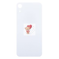 Задняя крышка для iPhone Xr Белый (стекло, широкий вырез под камеру, логотип) - Премиум Задняя крышка для iPhone Xr Белый (стекло, широкий вырез под камеру, логотип) - Премиум