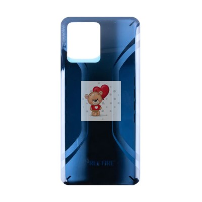 Задняя крышка для Realme 9 Pro+ Free Fire Limited Edition (синяя)