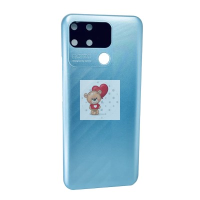 Задняя крышка для Realme Narzo 50A (RMX3430) (голубая)