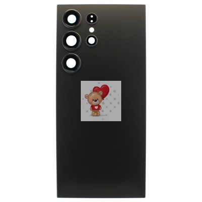 Задняя крышка для Samsung S928B Galaxy S24 Ultra (черная) - Премиум