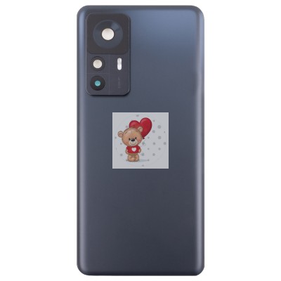 Задняя крышка для Xiaomi 12T Черный (Матовая) - Премиум