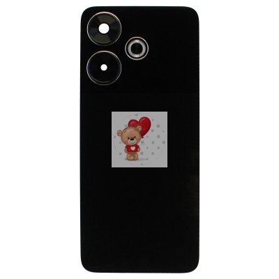Задняя крышка для Xiaomi Poco M6 4G Черный - Премиум