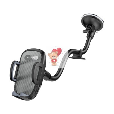 Авто держатель Borofone BH54 (раздвижной, на приборную панель/лобовое стекло, ножка 30 cм) Черный