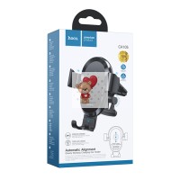 Авто держатель Hoco CA105 (с беспроводной зарядкой 15W, раздвижной, в дефлектор) Черный Авто держатель Hoco CA105 (с беспроводной зарядкой 15W, раздвижной, в дефлектор) Черный