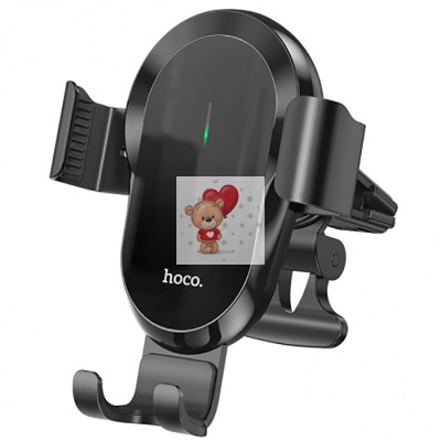 Авто держатель Hoco CA105 (с беспроводной зарядкой 15W, раздвижной, в дефлектор) Черный Авто держатель Hoco CA105 (с беспроводной зарядкой 15W, раздвижной, в дефлектор) Черный