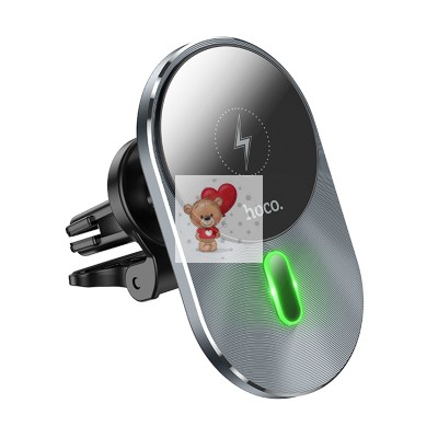 Авто держатель Hoco CA91 (MagSafe 15W, в дефлектор) Черный
