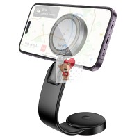 Авто держатель Hoco HW29 (MagSafe 15W, на приборную панель) Черный