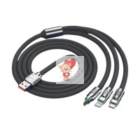 Кабель USB - 3 в 1 (Lightning + MicroUSB + Type-C) 6A, 1 м Черный Кабель USB - 3 в 1 (Lightning + MicroUSB + Type-C) 6A, 1 м Черный