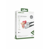 Кабель USB - Lightning Acefast C1-02 (2.4A, MFI, оплетка нейлон, 1,2 м) Черный Кабель USB - Lightning Acefast C1-02 (2.4A, MFI, оплетка нейлон, 1,2 м) Черный