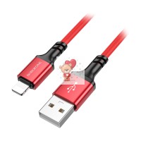 Кабель USB - Lightning Borofone BX83 (2.4A, силикон, термостойкий) Красный Кабель USB - Lightning Borofone BX83 (2.4A, силикон, термостойкий) Красный