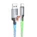 Кабель USB - Lightning Hoco U112 (2.4А, прозрачный светящийся) Серый Кабель USB - Lightning Hoco U112 (2.4А, прозрачный светящийся) Серый