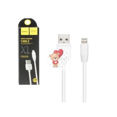 Кабель USB - Lightning Hoco X1 (2A, 2 м) Белый