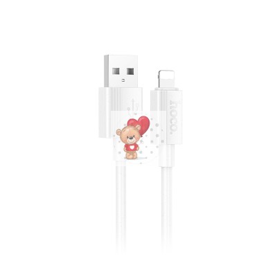 Кабель USB - Lightning Hoco X107 (2.4А) Белый Кабель USB - Lightning Hoco X107 (2.4А) Белый