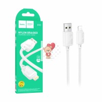Кабель USB - Lightning Hoco X113 (2.4A, оплетка нейлон) Белый Кабель USB - Lightning Hoco X113 (2.4A, оплетка нейлон) Белый