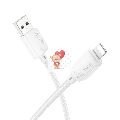 Кабель USB - Lightning Hoco X113 (2.4A, оплетка нейлон) Белый Кабель USB - Lightning Hoco X113 (2.4A, оплетка нейлон) Белый