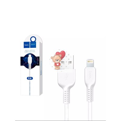 Кабель USB - Lightning Hoco X20 (2.4А, 2 м) Белый
