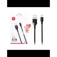 Кабель USB - Lightning XO NB143 (2.4A, оплетка ткань) Черный Кабель USB - Lightning XO NB143 (2.4A, оплетка ткань) Черный