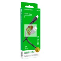 Кабель USB - MicroUSB Borofone BX51 (2.4A) Черный Кабель USB - MicroUSB Borofone BX51 (2.4A) Черный