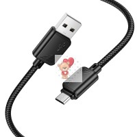 Кабель USB - MicroUSB Hoco X113 (2.4A, оплетка нейлон) Черный Кабель USB - MicroUSB Hoco X113 (2.4A, оплетка нейлон) Черный