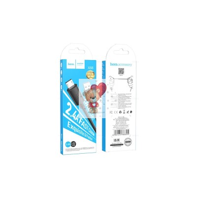 Кабель USB - MicroUSB Hoco X88 (2.4A) Черный