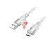 Кабель USB - MicroUSB Hoco X99 (2.4A, прозрачный силикон, термостойкий) Серый
