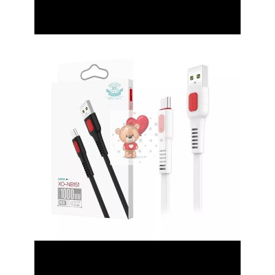 Кабель USB - MicroUSB XO NB151 (2.4A, плоский) Белый