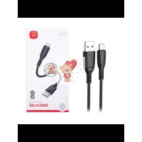 Кабель USB - MicroUSB XO NB245 (2.4A, силикон) Черный Кабель USB - MicroUSB XO NB245 (2.4A, силикон) Черный