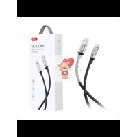 Кабель USB - MicroUSB XO NB251 (6A, силикон) Черный