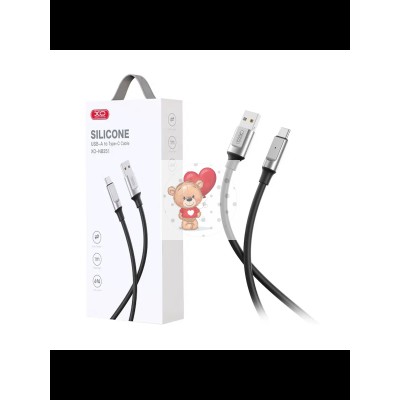 Кабель USB - MicroUSB XO NB251 (6A, силикон) Черный