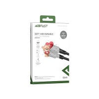 Кабель Type-C - Lightning Acefast C2-01 (3A, 30W, PD, MFI, оплетка силикон, 1,2 м) Черный