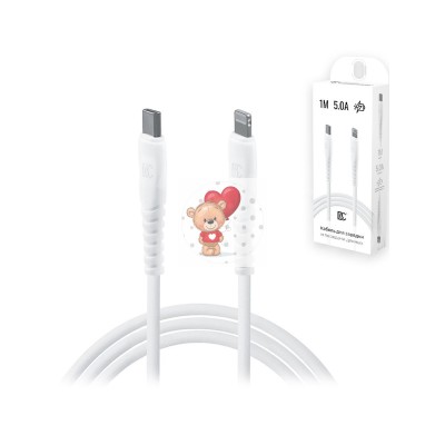 Кабель Type-C - Lightning BC (5A, PD) Белый