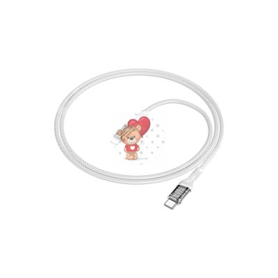 Кабель Type-C - Lightning Hoco U111 (3A, 27W, PD, оплетка нейлон, 1,2 м) Серый Кабель Type-C - Lightning Hoco U111 (3A, 27W, PD, оплетка нейлон, 1,2 м) Серый