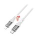 Кабель Type-C - Lightning Hoco U111 (3A, PD, оплетка нейлон, 1,2 м) Серый