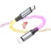 Кабель Type-C - Lightning Hoco U112 (3A, 20W, PD, прозрачный, светодиодный) Серый Кабель Type-C - Lightning Hoco U112 (3A, 20W, PD, прозрачный, светодиодный) Серый