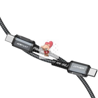 Кабель Type-C - Type-C Acefast C1-03 (3A, 60W, PD, оплетка нейлон, 1,2 м) Черный Кабель Type-C - Type-C Acefast C1-03 (3A, 60W, PD, оплетка нейлон, 1,2 м) Черный