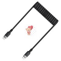 Кабель Type-C - Type-C Acefast C14-03 (3A, 60W, PD, пружинный, оплетка нейлон, 1,2 м) Черный Кабель Type-C - Type-C Acefast C14-03 (3A, 60W, PD, пружинный, оплетка нейлон, 1,2 м) Черный