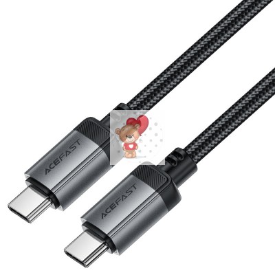 Кабель Type-C - Type-C Acefast C20-03 (3A, 60W, PD, оплетка нейлон, 1,2 м) Черный Кабель Type-C - Type-C Acefast C20-03 (3A, 60W, PD, оплетка нейлон, 1,2 м) Черный